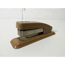 Vintage Swingline Cub Stapler Mid Century Office Brown Industrial