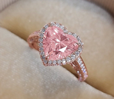 指輪・リング N-Dia Heart Ring 3, Pink/Gold Plated s-l400.jpg