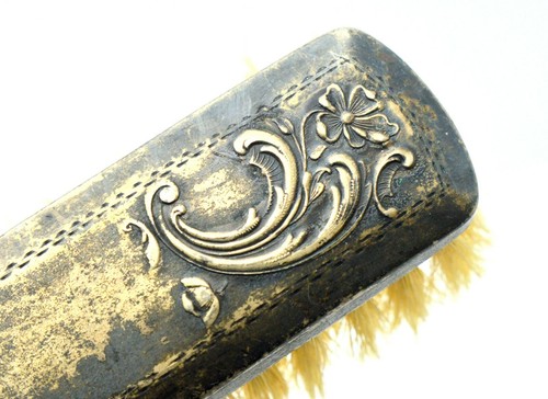 VINTAGE 875 SILVER USSR SOVIET LATVIA BOOTS SHOES BRUSH 1940s - Picture 4 of 7