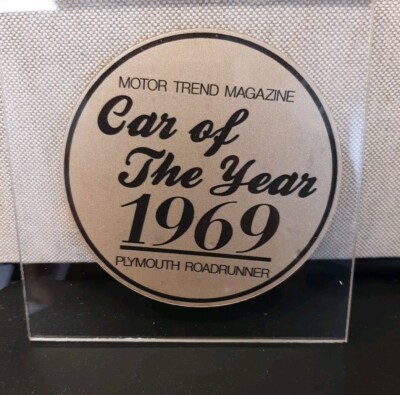 1969 Plymouth Road Runner Motor Trend ''Car Of The Year'' 1969 Decal Mopar. HEMI