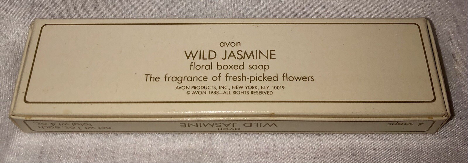 NEW-OLD STOCK Vintage 1983 Avon 4-PC “WILD JASMINE” Floral Boxed Soaps 1 oz./ea