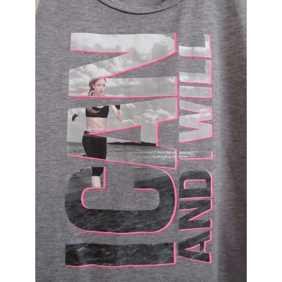 Camiseta sin mangas suelta Danskin Now I Can And Will Gray Dri More Racerback XS Foto 2 de 4