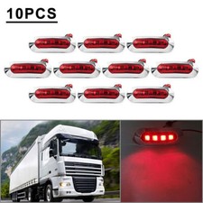 10x 4 LED Side Clearance Marker Light Red Lamp For Truck Trailer Pickup 12V 24V