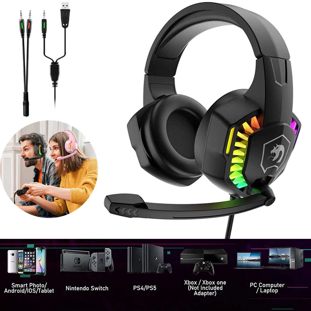 Cuffie Con Microfono PC Xbox One PS4/5 Controller Bass Surround