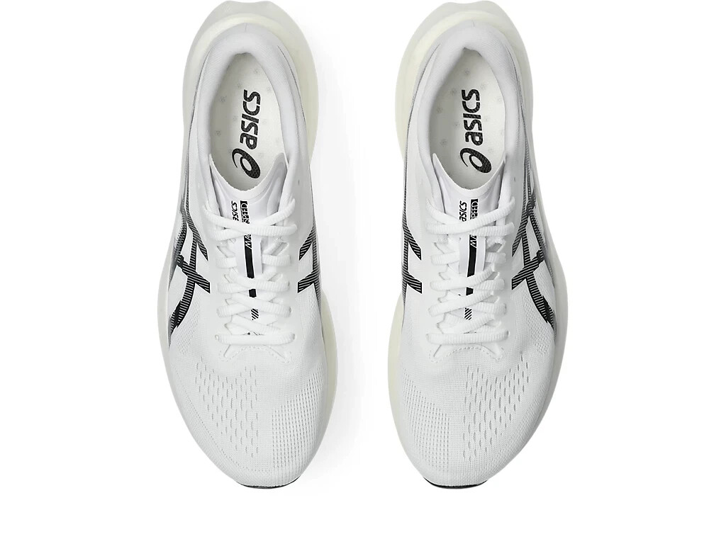 ASICS MAGIC SPEED 4ホワイト25cm ASICS MAGIC SPEED 4 1011B875 101 White/Black Running Shoes sneaker