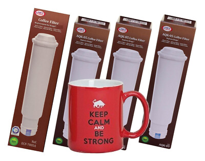 5 x Wasserfilter AQK-05 wie Melitta Pro Aqua Filterpatrone + schöne Kaffeetasse