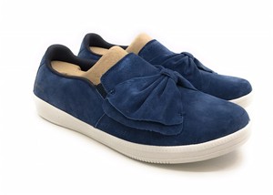 skechers suede bow slip on shoes