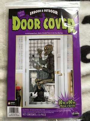 Halloween Tür-Deko Zombie Badezimmer grau 76x152cm Cod ...