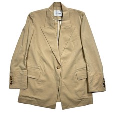 Low Classic Raw Edge Point Single Breasted Neutral Blazer Xs New Rrp 380