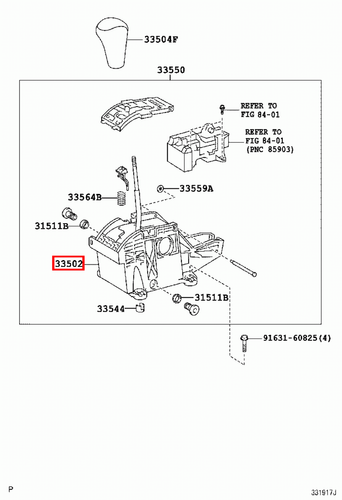 Genuine Toyota Prado 120 Series RZJ KZJ KDJ GRJ Auto AT Gear Shift Lever Housing - Picture 6 of 7