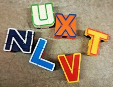 Alphabet Alpha Bots Lakeshore Toy Transforming Letters N L V X U T Lot of 6