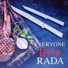 Rada Cutlery R107 Slicer Knife & R104 Steak/Utility Knife USA made NEW L/R use