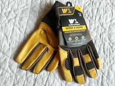 Wells Lamont XL Work Home Leather Palm Mesh Back Men's Gloves Supple Tough NEW