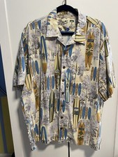 Koko Island Surfboard Print Allover Print Hawaiian Shirt Sz XXL