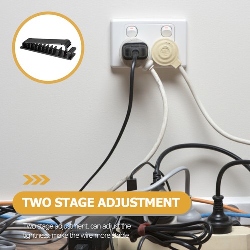 4 Pcs Data Cable Management Organizer Wire Holder Adjustable Cord - Photo 6/11