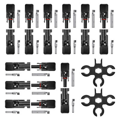 5~20 pairs Male Female Wire Cable Connector Set Solar Panel 30A Waterproof