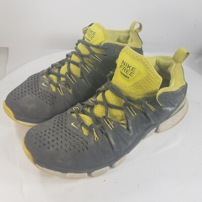 Nike Free Trainer 7.0 Gray/Yellow Athletic Shoes 599086-007 Men's Size 11.5