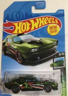 2019 Hot Wheels New 2019 Speed Blur MUSCLE BOUND 87/250 new on NICE card 8/10 