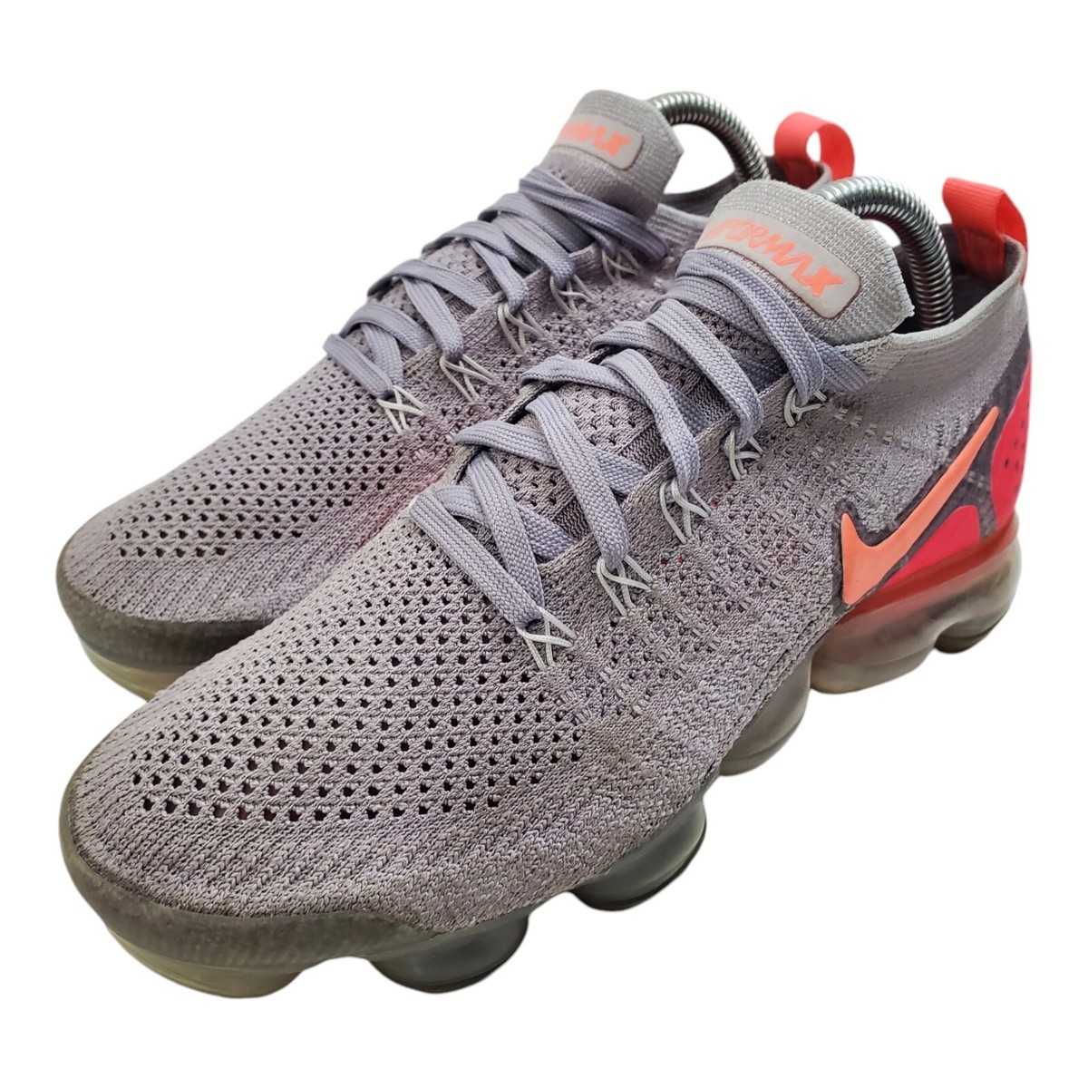 NIKE Shoes AIR VAPORMAX FLYKNIT Womens Size GREY CRIMSON Athletic  942843-005