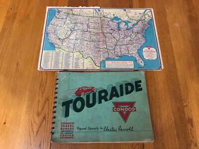 VINTAGE 1940 CONOCO TOURAIDE TRAVEL GUIDE BOOKLET MISSOURI TO CALIFORNIA