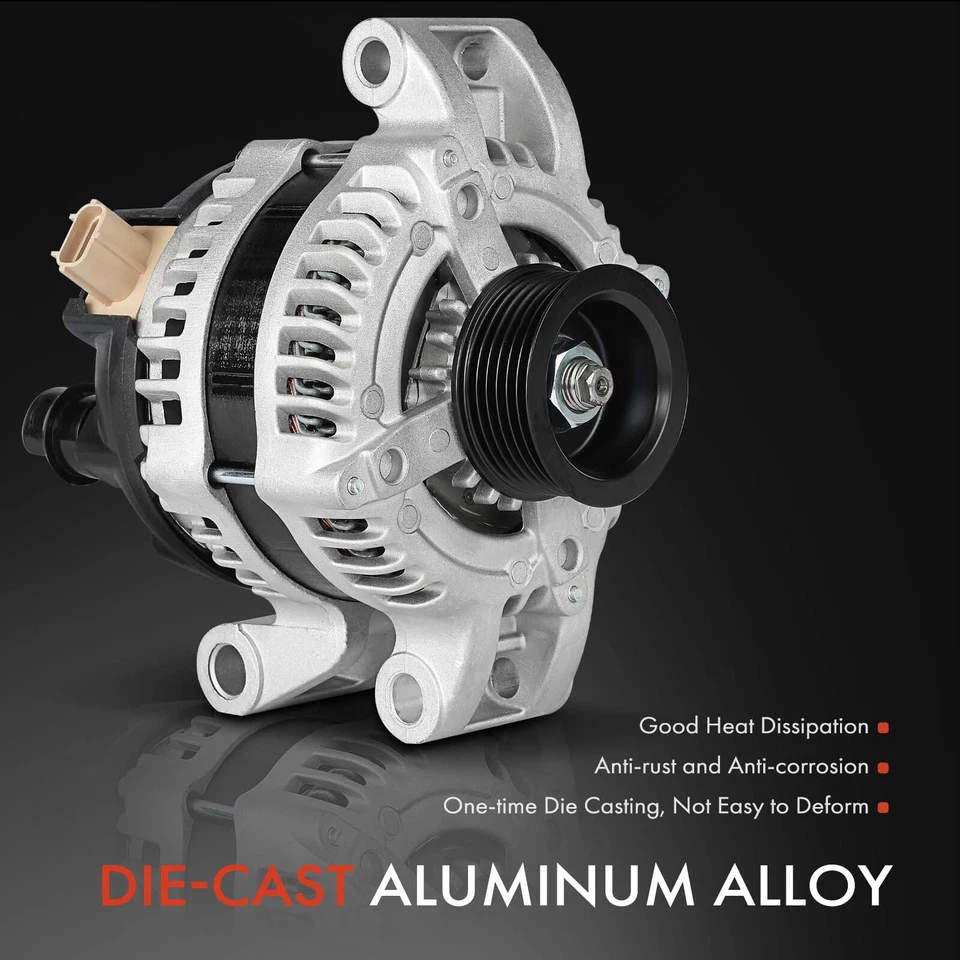 Alternador para Ford Mustang 2009-2010 V8 5.4L 140 Amp 12 Volts CW 6 Ranhuras Polia - Imagem 4 de 4