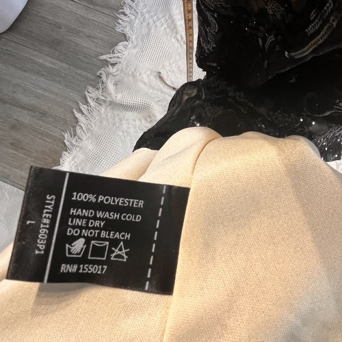 Ricarica Blk Long Damask Evening Dress Special Event Formal Wear Wedding Guest S - 第 7/15 張圖片