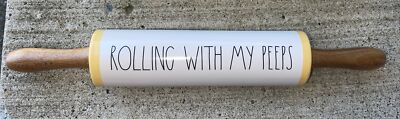 Rae Dunn ROLLING WITH MY PEEPS Easter Rolling Pin BRAND NEW
