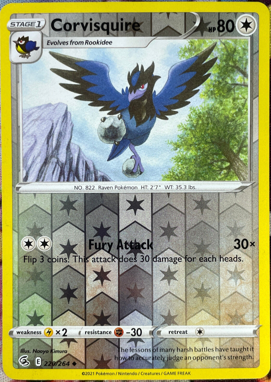 Corvisquire Reverse Holo - 220/264 - Fusion Strike 2021