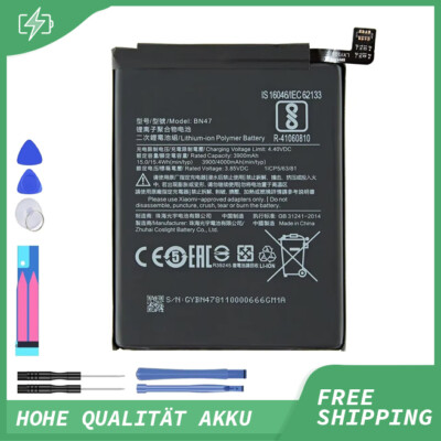 Für Xiaomi Mi A2 Lite / Redmi Note 6 Pro Akku BN47 Batterie Accu