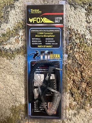 Tactical Ear Gadgets FOX 2.5mm Listen Only Earphone - EP1069SC - New