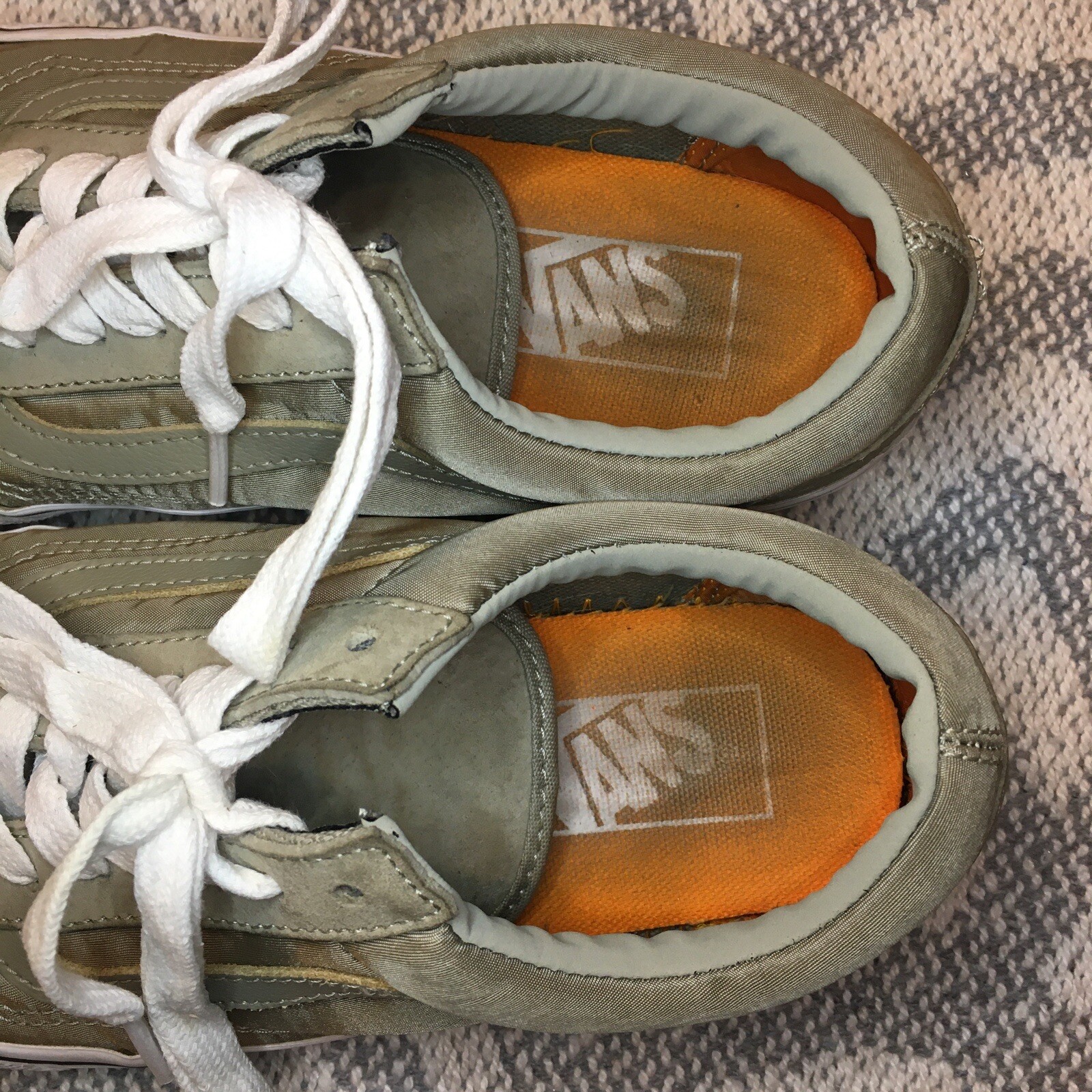 VANS Old Skool Sage Green Scotchgard Sneakers, Mens 6 Gem