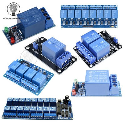 5V 1/2/4/6/8/16 Channel Relay Module Optocoupler Board LED for Arduino ARM AVR
