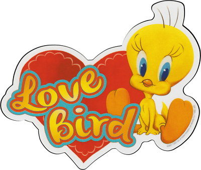 Sticker - Tweety Bird Love Heart Loony Tunes Cartoon Retro 5.25