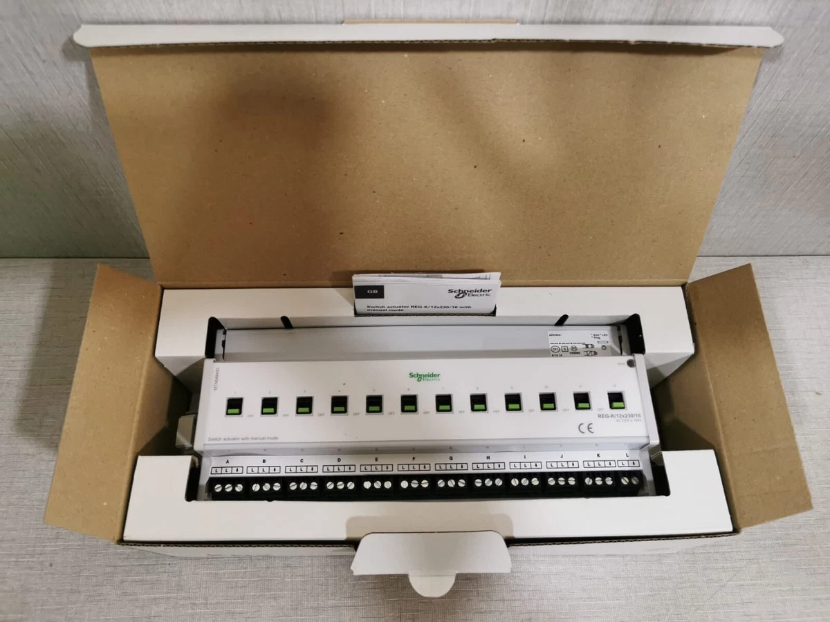 Schneider MTN648493 Switch Actuator, REG-K / 12X230 / 16 With 