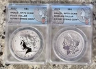 Rare 2022 Fiji Silver Morgan n Peace Dollar $1 ANACS RP70 DCAM First Strike Set