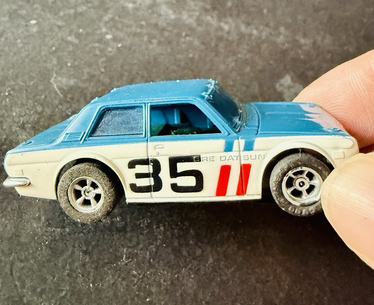 Vintage 1977 Aurora HO Scale AFX BRE Datsun 510 #35 Slot Car