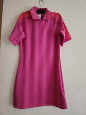 Adidas Soccer Inspired Graphic Dress Semi Lucid Fuchsia Sz M BNWT