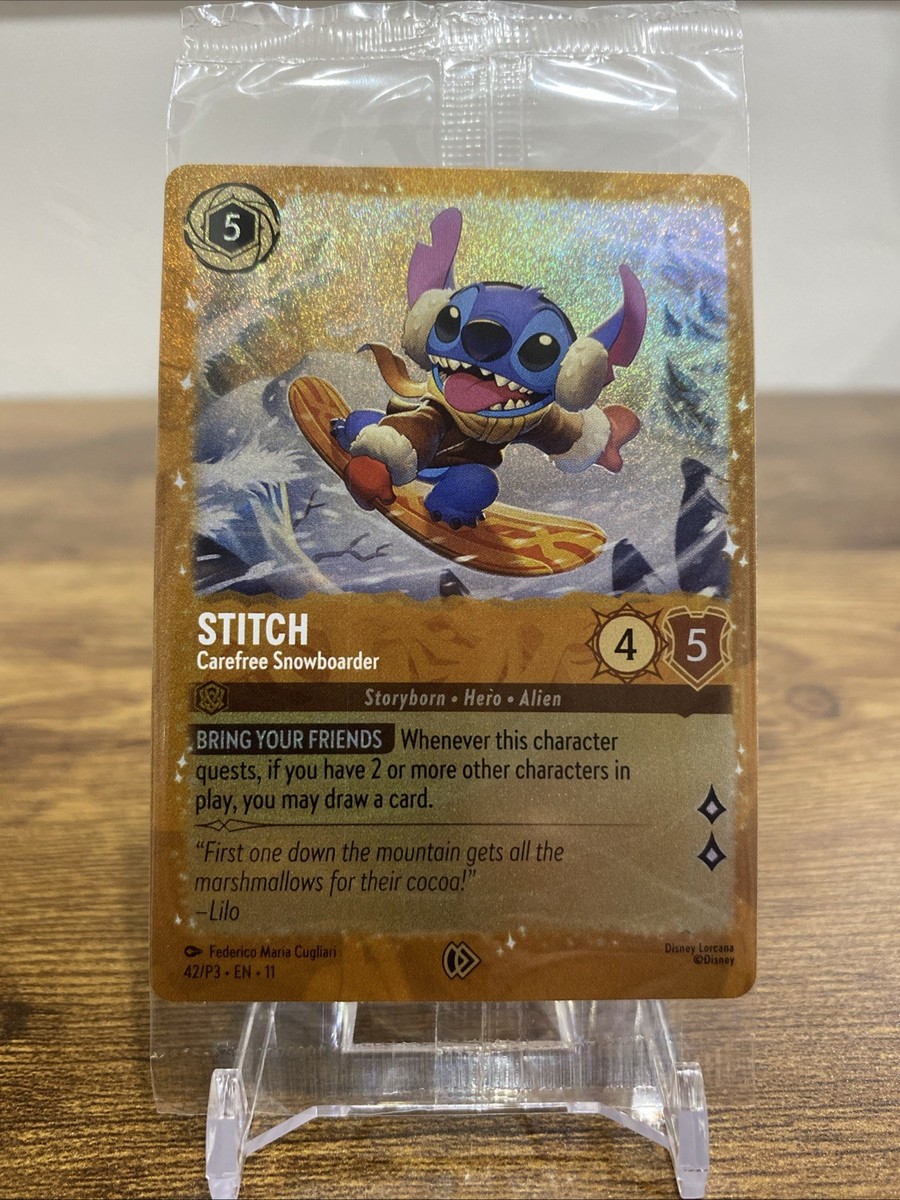 Stitch Carefree Snowboarder Winterspell *(Sealed)* Glimmer Foil