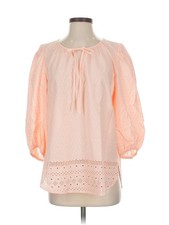 Jones New York Women Pink 3/4 Sleeve T-Shirt S