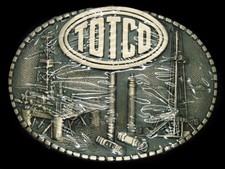 SL09136 NOS VINTAGE 1981 TOTCO OILFIELD SOLID BRASS BELT BUCKLE