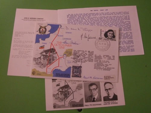 RAFES SC27 ESCAPING SOCIETY NETHERLANDS FDC  MULTI - SIGNED DUTCH - PARIS LINE