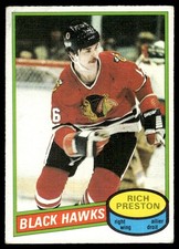1980-81 O-Pee-Chee Vintage OPC Set Break Rich Preston Chicago Blackhawks #41