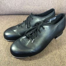 Scarpe BLOCH Jazz Techno Tap in pelle taglia 7 nere danza stile Oxford