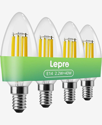 Lepro E14 LED Kerzenlampe 2,2W 470 lm 220 240V Klarglas 4er Set