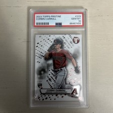 Corbin Carroll 2023 Topps Pristine #229 Refractor RC PSA 10 Arizona Diamondbacks