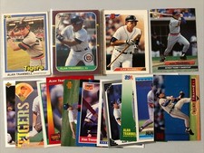 mlb baseball alan trammell base tigers set vintage more 24 card lot combine ship