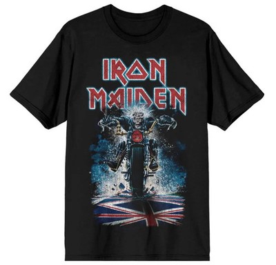 Iron Maiden T-Shirt Herren Eddie Biker schwarz Band-Merch, Bands, Nachhaltigkeit