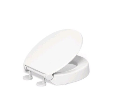 Kohler Hyten 25876-0 Elevated Toilet Seat Round Quiet Close 3 Inch Height - NEW