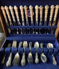 51-Piece Set Gorham Strasbourg Sterling Silver Flatware and Case