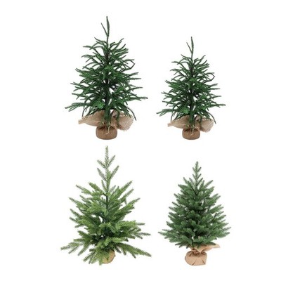 Künstliche Tischplatte Weihnachtsbaum Kunstbaum realistische grüne Pflanze klein für